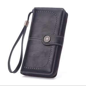Women’s Leather Wallet Fashionable Card Holder, Long & Multifunctional Capacity